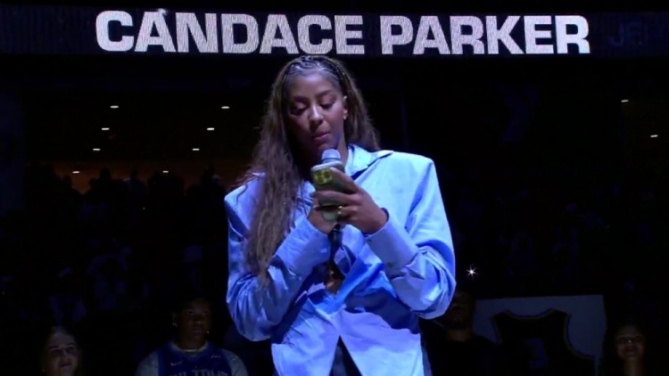 PP电子-仅效力2年但助队夺队史首冠 !WNBA天空队退役坎迪斯-帕克球衣